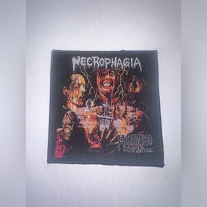 NECROPHAGIA, HOLOCAUSTO DE LA MORTE, BLACK BORDER, SEW ON WOVEN PATCH